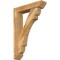 Ekena Millwork Olympic Slat Rough Sawn Bracket w/ Offset Brace, Western Red Cedar, 6"W x 26"D x 38"H BKT0604X26X38OLY06RWR - alternate 1